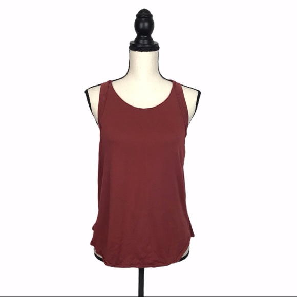 Free People Tops - We The Free People Maroon Cotton Hi low Tank Top